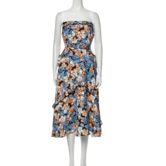 Scanlan Theodore Dresses & Skirts - Scanlan & Theodore BNWT Women's Spikey Floral Print Dress Size 8 RRP $650
